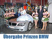 Offizielles Faschings-Prinzenpaar der Landeshauptstadt München fährt wieder BMW. Schlüsselübergabe des 730ers an  Narrhalla Prinz Felix I. und Prinzessin Birgit I. (Foto: Ingrid Grossmann)